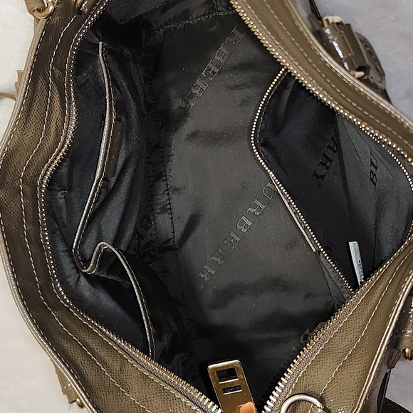 Burberry Patent Leather Somerford Tote Sachel Shoulder Bag  Officesiren - Picture 9 of 16